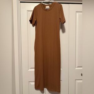 Anthropologie Brown Midi Dress